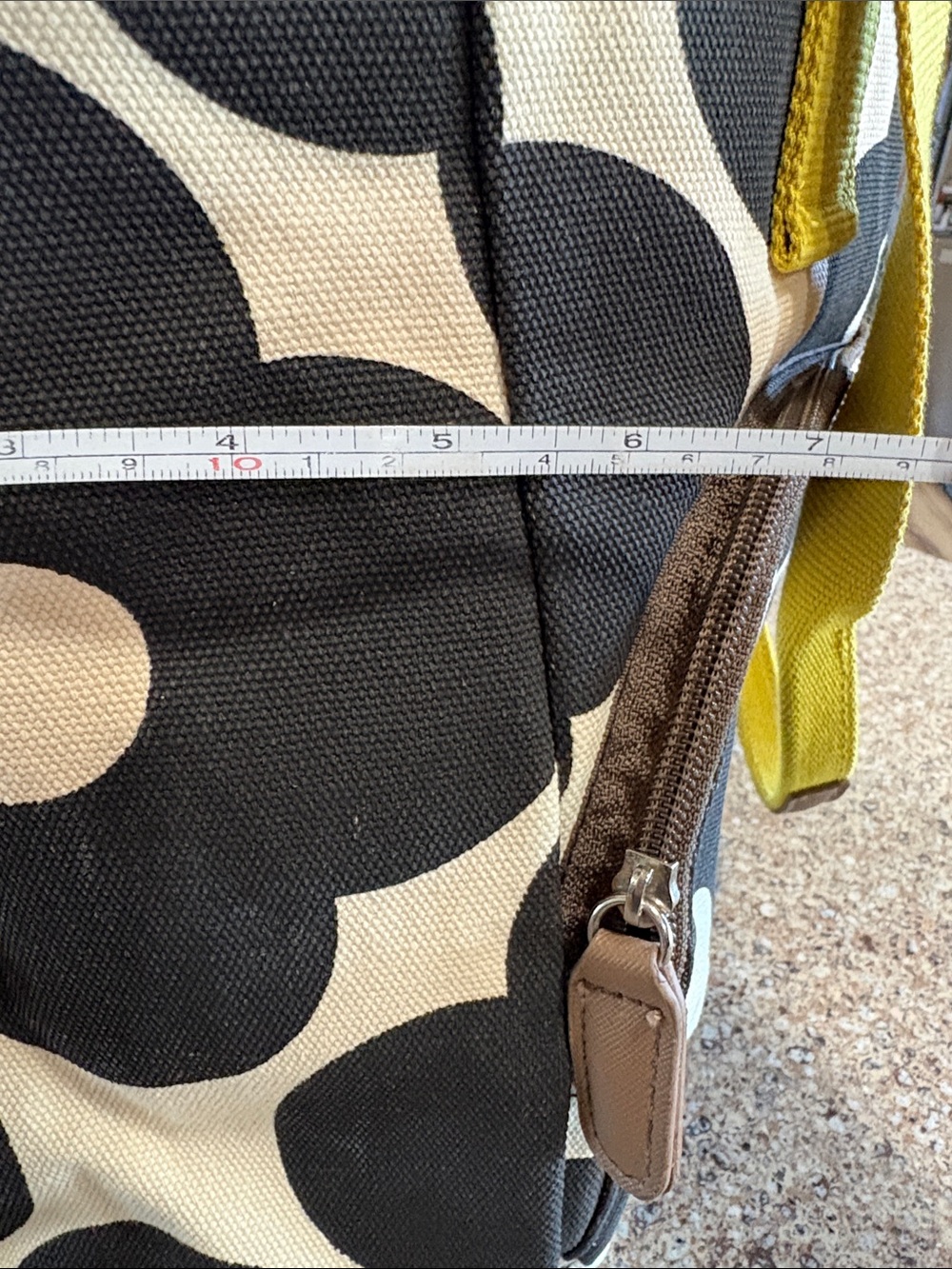 Orla Kiely for Target floral tote, yellow straps & bright patterned interior. - Picture 14 of 14